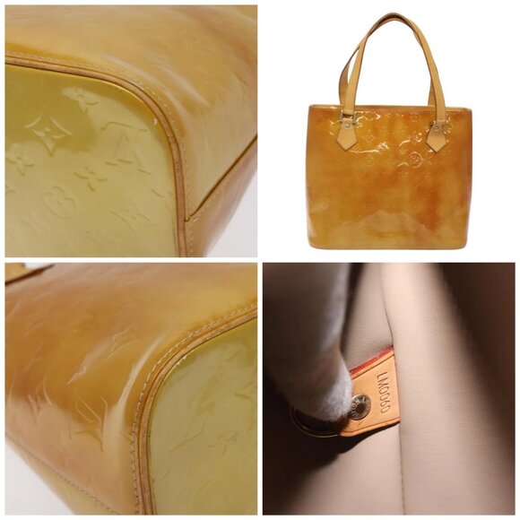 LOUIS VUITTON Monogram Vernis Houston Hand Bag Beige - Picture 10 of 14